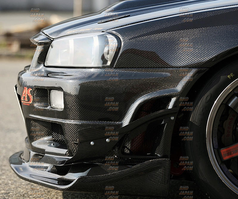 Auto Select Devil Spoiler Front Lip Carbon FRP - BNR34 - RHDJapan